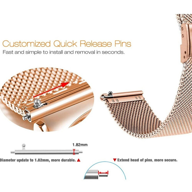 Μιλανέζικο λουράκι Για Samsung Galaxy ρολόι 3 45mm 41mm/Active 2 For Huami Amazfit GTS Bip 20mm 22mm βραχιόλι Huawei GT/2/2e band