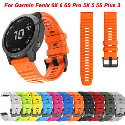 26 22 20MM silikonski remen za sat za Garmin Fenix 6X 6 6S Pro 7X 7 Easyfit narukvicu Fenix 5 5X 5S Plus Smartwatch narukvica