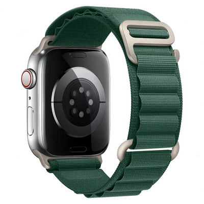 Λουράκι Alpine Loop Nylon Band για Apple Watch Band 49mm 42mm 44mm 45mm 41mm 40mm 38mm Ιμάντας για iWatch Series Ultra 2/SE/9/8/7/6/5/4/3