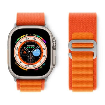 Λουράκι Alpine Για λουράκι ρολογιού apple 49mm 44mm 40mm 45mm 41mm 38mm 42mm Nylon βραχιόλι iwatch series 9 5 SE 6 7 8 Ultra 2