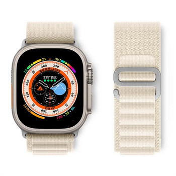 Λουράκι Alpine Για λουράκι ρολογιού apple 49mm 44mm 40mm 45mm 41mm 38mm 42mm Nylon βραχιόλι iwatch series 9 5 SE 6 7 8 Ultra 2