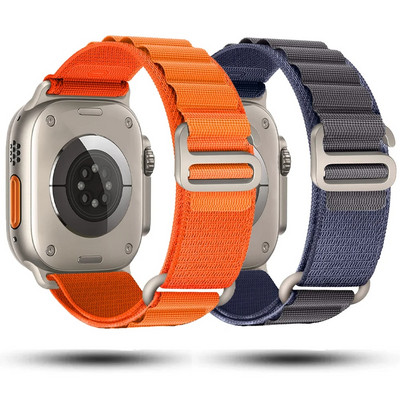 Najlonski remen za Apple Watch Ultra 2 Band 49 mm 44 mm 45 mm 40 mm 41 mm 42 mm 44 mm Najlonska narukvica Correa Iwatch Series 8 7 SE 9 6 5 4