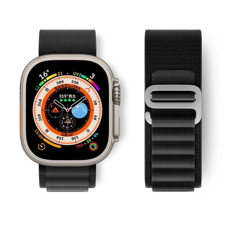 Alpine cilpas siksniņa Apple pulkstenim Siksniņa 49mm 45mm 41mm 40mm 38mm 42mm 44mm rokassprādze iWatch series Ultra 2 9 7 6 5 4 3 se 8 Siksniņas