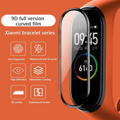 Γυαλί φιλμ 10D για Xiaomi Mi Band 8 7 6 Screen Protector Miband 6 5 4 Έξυπνο ρολόι Πλήρης προστατευτική θήκη με λουράκι