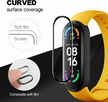 Γυαλί φιλμ 10D για Xiaomi Mi Band 8 7 6 Screen Protector Miband 6 5 4 Έξυπνο ρολόι Πλήρης προστατευτική θήκη με λουράκι