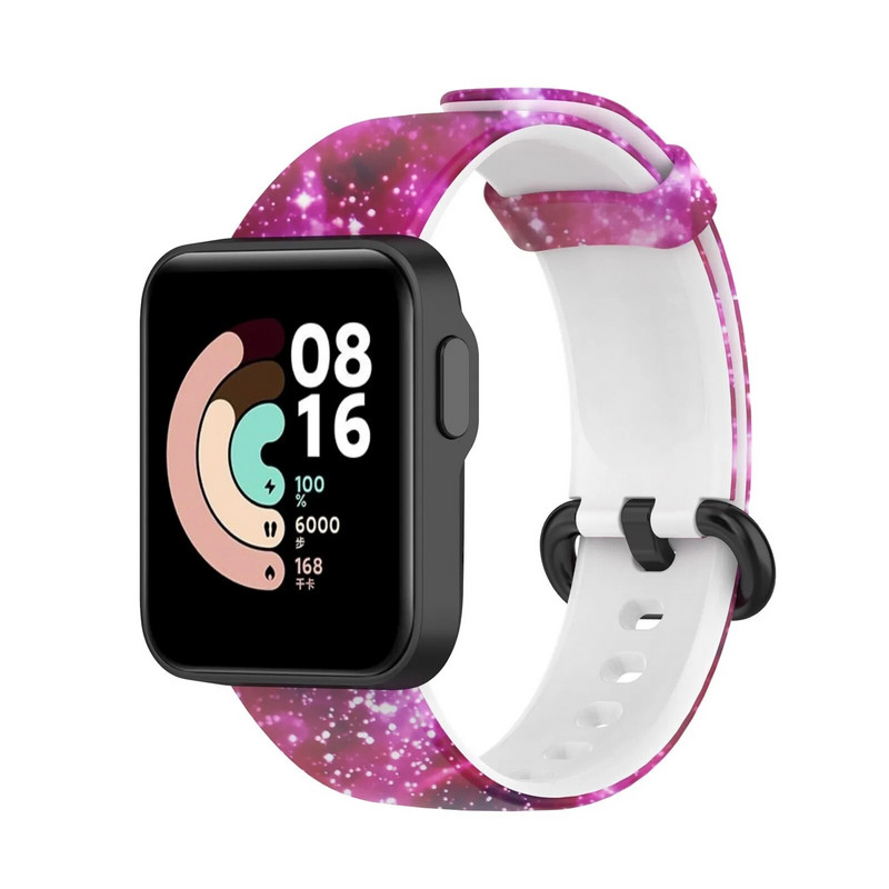 Silikona siksniņas priekš Xiaomi Mi Watch Lite pulksteņu siksniņas Krāsainas ziedu kamuflāžas apdrukas siksnas Xiaomi Redmi Watch Lite/pulkstenim