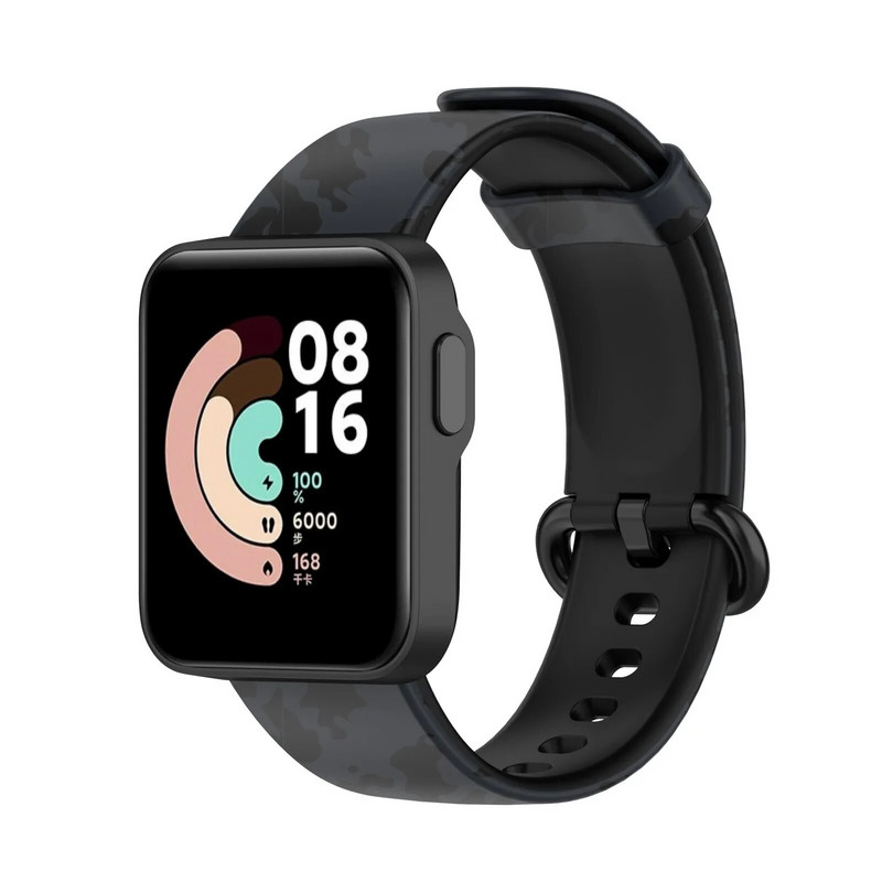 Silikona siksniņas priekš Xiaomi Mi Watch Lite pulksteņu siksniņas Krāsainas ziedu kamuflāžas apdrukas siksnas Xiaomi Redmi Watch Lite/pulkstenim