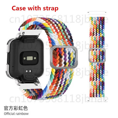 Oficiālā neilona austa siksniņa Redmi Watch 2 2lite korpusam metāla aizsargvāciņš+siksniņa Mi Watch lite regulējamai siksniņai