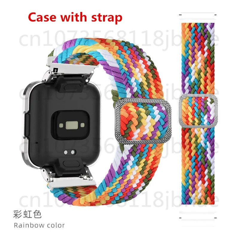 Oficiālā neilona austa siksniņa Redmi Watch 2 2lite korpusam metāla aizsargvāciņš+siksniņa Mi Watch lite regulējamai siksniņai