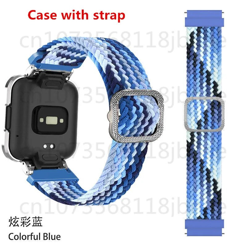 Oficiālā neilona austa siksniņa Redmi Watch 2 2lite korpusam metāla aizsargvāciņš+siksniņa Mi Watch lite regulējamai siksniņai