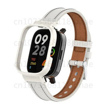 Δερμάτινο λουράκι για Redmi Watch 2lite Μεταλλική θήκη Smartwatch Ανταλλακτικό βραχιόλι Βραχιόλι Xiaomi Mi Watch lite Correa