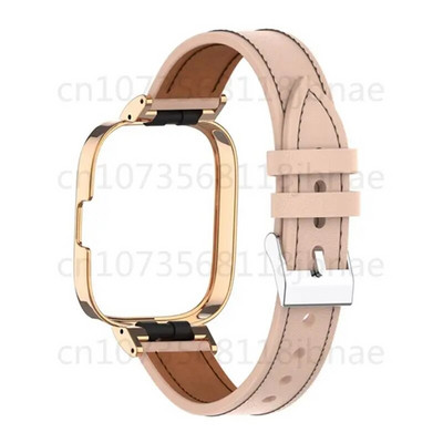 Δερμάτινο λουράκι για Redmi Watch 2lite Μεταλλική θήκη Smartwatch Ανταλλακτικό βραχιόλι Βραχιόλι Xiaomi Mi Watch lite Correa