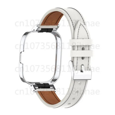 Δερμάτινο λουράκι για Redmi Watch 2lite Μεταλλική θήκη Smartwatch Ανταλλακτικό βραχιόλι Βραχιόλι Xiaomi Mi Watch lite Correa