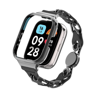 Δερμάτινο λουράκι μόδας για Xiaomi Redmi Watch3 Βραχιόλι με μαγνητική πόρπη Active Band για Redmi Watch 2 Lite/ Mi Lite Women