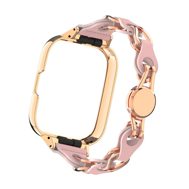 Δερμάτινο λουράκι μόδας για Xiaomi Redmi Watch3 Βραχιόλι με μαγνητική πόρπη Active Band για Redmi Watch 2 Lite/ Mi Lite Women