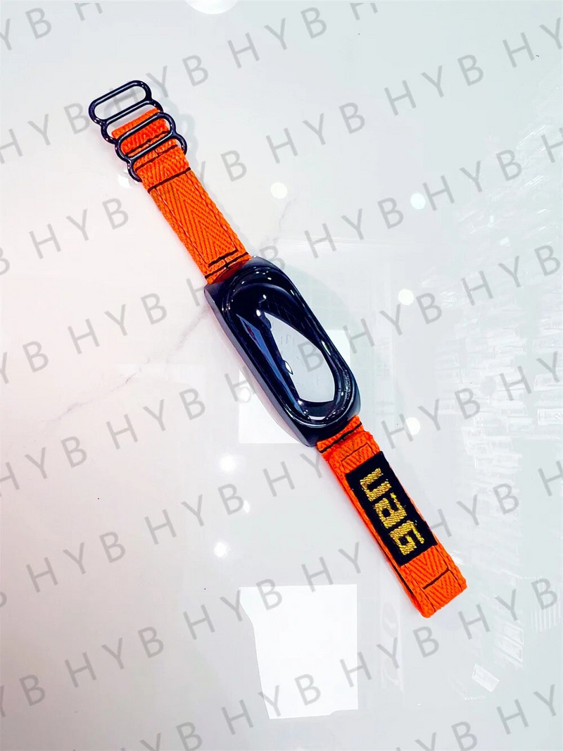 Λουράκι για Mi band 7 6 5 Nylon Braided Solo Loop pulseira βραχιόλι Miband4 Miband5 Miband6 Wristband xiaomi Mi band 4 3 5 6 7