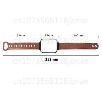 Δερμάτινο βραχιόλι για ρολόι Redmi 3 ρολόι Redmi 2/2 Lite Μεταλλική θήκη Πλαίσιο Δερμάτινο λουράκι Correa Smartwatch Accessories Ζάντα ρολογιού