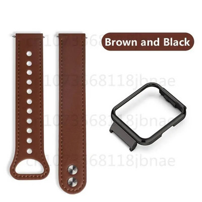 Nahast käevõru Redmi kellale 3 Redmi kellale 2/2 Lite metallist korpusega raamiga nahast rihm Correa nutikella tarvikud kellarihm