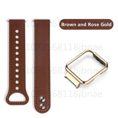 Nahast käevõru Redmi kellale 3 Redmi kellale 2/2 Lite metallist korpusega raamiga nahast rihm Correa nutikella tarvikud kellarihm