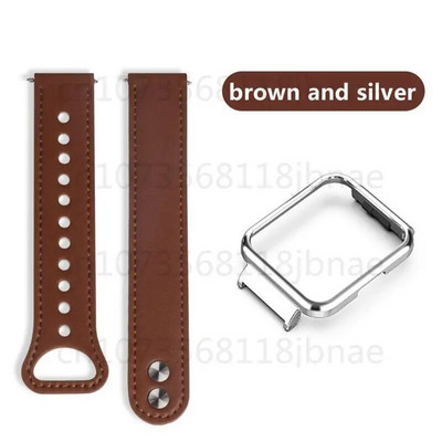 Nahast käevõru Redmi kellale 3 Redmi kellale 2/2 Lite metallist korpusega raamiga nahast rihm Correa nutikella tarvikud kellarihm