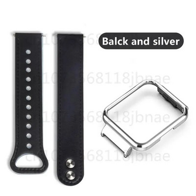 Nahast käevõru Redmi kellale 3 Redmi kellale 2/2 Lite metallist korpusega raamiga nahast rihm Correa nutikella tarvikud kellarihm