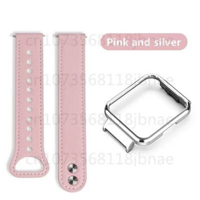 Nahast käevõru Redmi kellale 3 Redmi kellale 2/2 Lite metallist korpusega raamiga nahast rihm Correa nutikella tarvikud kellarihm