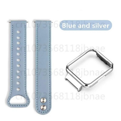 Nahast käevõru Redmi kellale 3 Redmi kellale 2/2 Lite metallist korpusega raamiga nahast rihm Correa nutikella tarvikud kellarihm