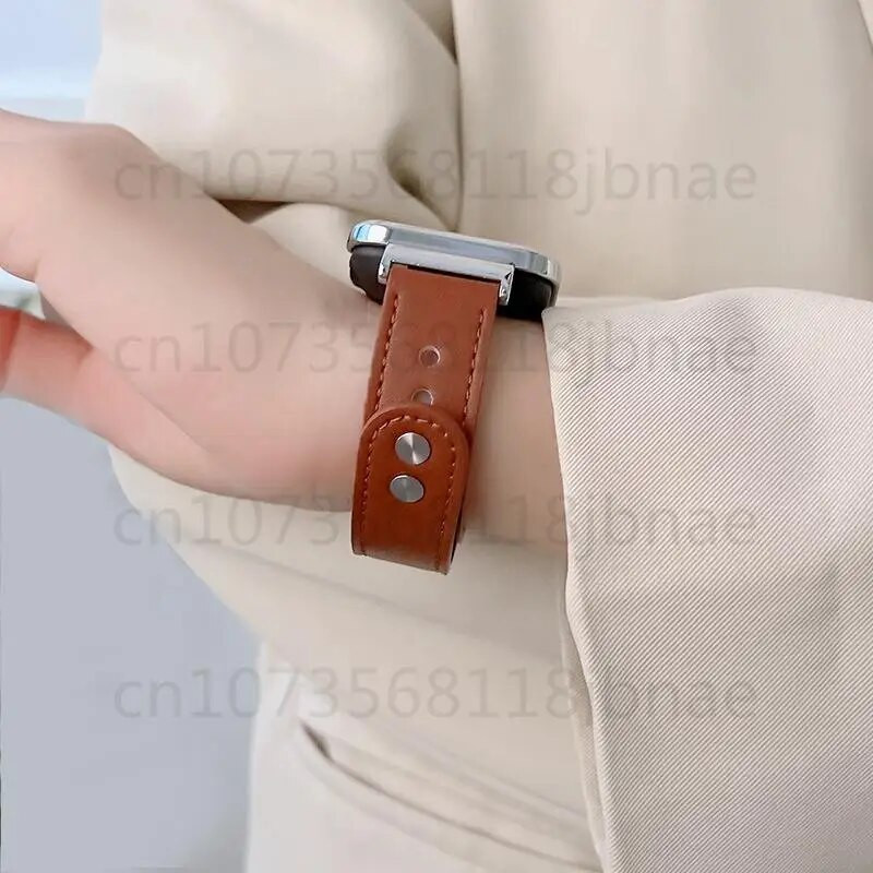 Nahast käevõru Redmi kellale 3 Redmi kellale 2/2 Lite metallist korpusega raamiga nahast rihm Correa nutikella tarvikud kellarihm