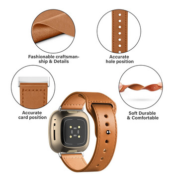 За Fitbit Versa 2 Band Leather Strap Replacement Smart Watch аксесоари за Fitbit Sense band / versa 3 correa Каишки за гривни
