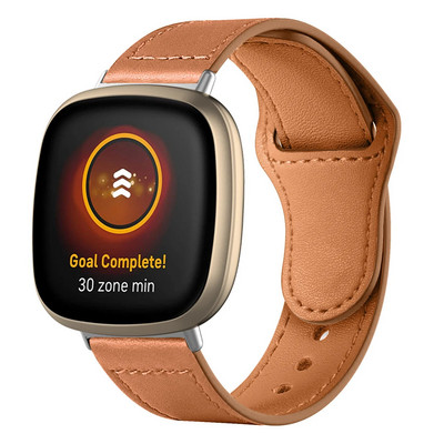 Για αντικατάσταση δερμάτινου λουριού Fitbit Versa 2 Band Αξεσουάρ έξυπνου ρολογιού για ζώνη Fitbit Sense / αντίστροφα 3 κορδέλες βραχιολιών