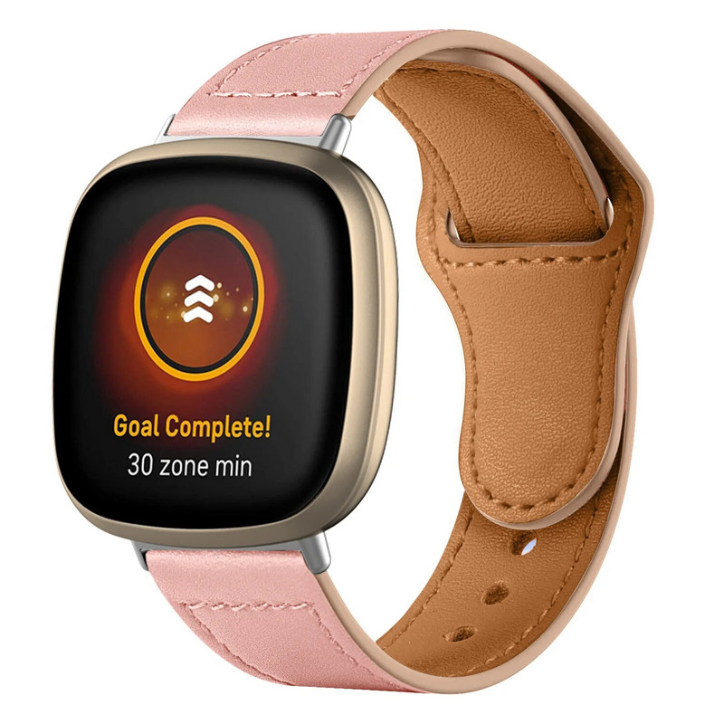 Για αντικατάσταση δερμάτινου λουριού Fitbit Versa 2 Band Αξεσουάρ έξυπνου ρολογιού για ζώνη Fitbit Sense / αντίστροφα 3 κορδέλες βραχιολιών