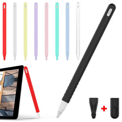 Мек нехлъзгащ се прахоустойчив държач за накрайници Защитен кожен ръкав Wrap Nib Cover Силиконов калъф за Apple Pencil 2 iPad Pro
