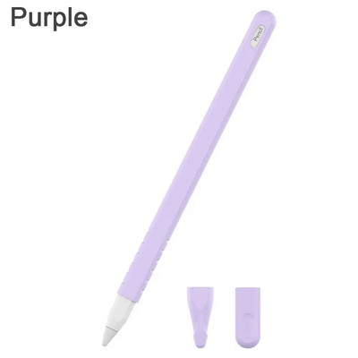 Suport moale, antiderapant, rezistent la praf, manșon de protecție pentru piele, husă husă din silicon pentru Apple Pencil 2 iPad Pro