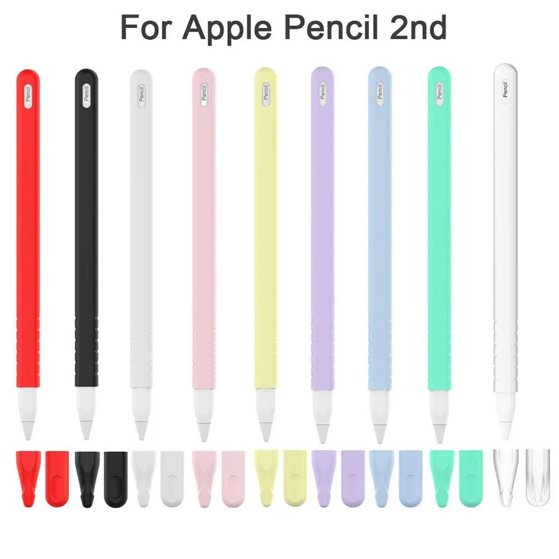 Pehme libisemiskindel tolmukindel otsiku hoidik, kaitsev nahka varrukaümbris, ots, silikoonist ümbris Apple Pencil 2 iPad Pro jaoks