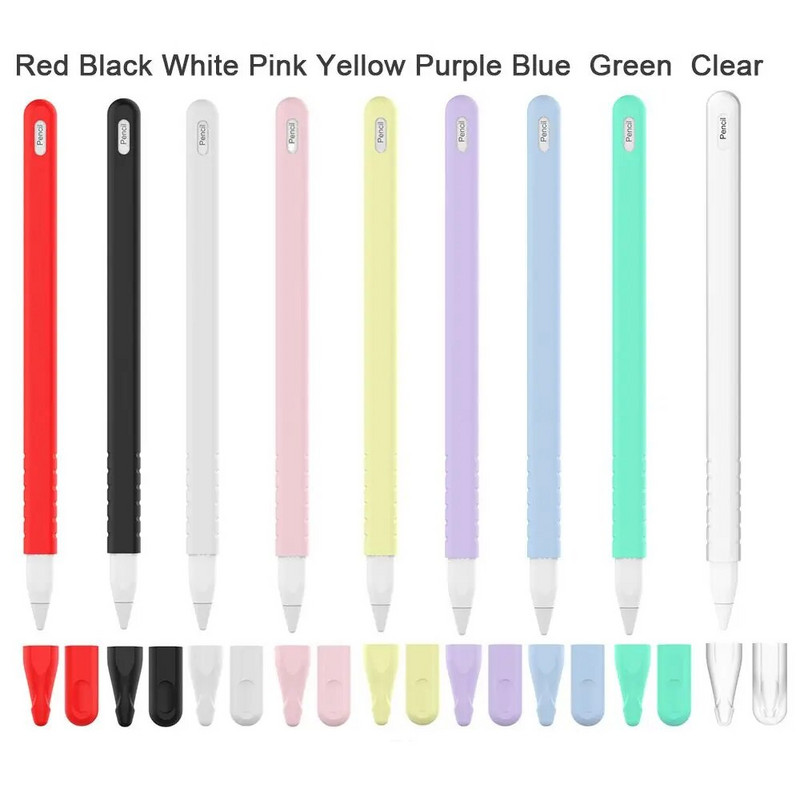 Pehme libisemiskindel tolmukindel otsiku hoidik, kaitsev nahka varrukaümbris, ots, silikoonist ümbris Apple Pencil 2 iPad Pro jaoks