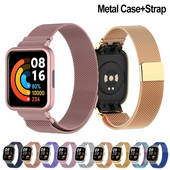 Ζάντα ρολογιού για POCO Watch Smart Magnetic Loop Bracelets For For Redmi Watch 2 Lite Wristband Metal Protector Case Προφυλακτήρας