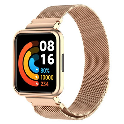 Ζάντα ρολογιού για POCO Watch Smart Magnetic Loop Bracelets For For Redmi Watch 2 Lite Wristband Metal Protector Case Προφυλακτήρας