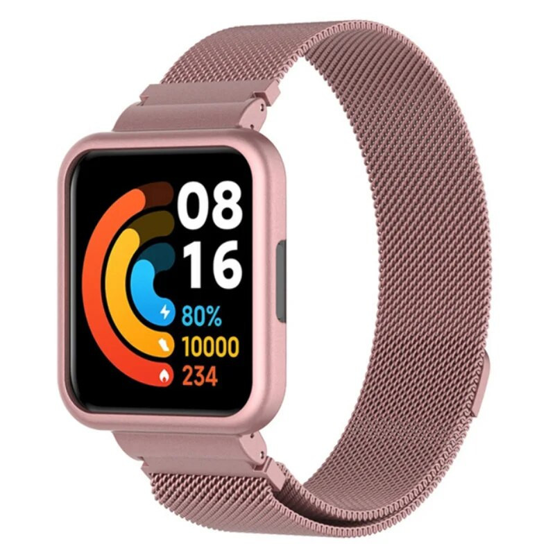 Ζάντα ρολογιού για POCO Watch Smart Magnetic Loop Bracelets For For Redmi Watch 2 Lite Wristband Metal Protector Case Προφυλακτήρας
