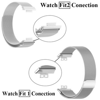 Метална каишка за Huawei Watch Fit/Fit 2 каишка с калъф TPU протектор на екрана Watch Fit Гривна Milanese Magnetic Loop Каишка за часовник