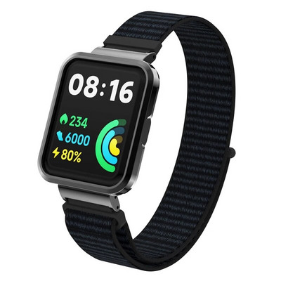 Kellarihm Xiaomi Mi Watch Lite nailonist rihm + metallist ümbris Redmi kellale 2 3 Lite 3 Active Mi poco nutikella rihm Käevõru