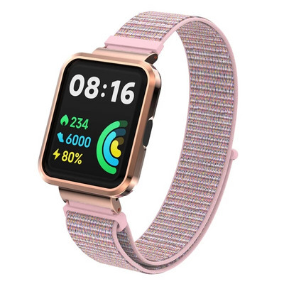 Kellarihm Xiaomi Mi Watch Lite nailonist rihm + metallist ümbris Redmi kellale 2 3 Lite 3 Active Mi poco nutikella rihm Käevõru
