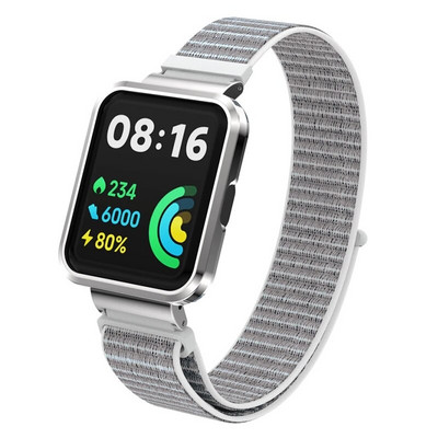 Kellarihm Xiaomi Mi Watch Lite nailonist rihm + metallist ümbris Redmi kellale 2 3 Lite 3 Active Mi poco nutikella rihm Käevõru