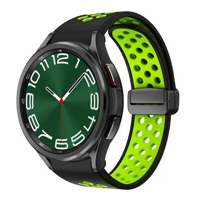 Μαγνητική ζώνη σιλικόνης για Samsung Galaxy Watch 6 Classic 43 47mm 4 42 46mm 5 Pro 45mm No Gaps Loop Strap for 4/5/6 40 44mm