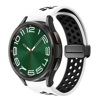 Μαγνητική ζώνη σιλικόνης για Samsung Galaxy Watch 6 Classic 43 47mm 4 42 46mm 5 Pro 45mm No Gaps Loop Strap for 4/5/6 40 44mm