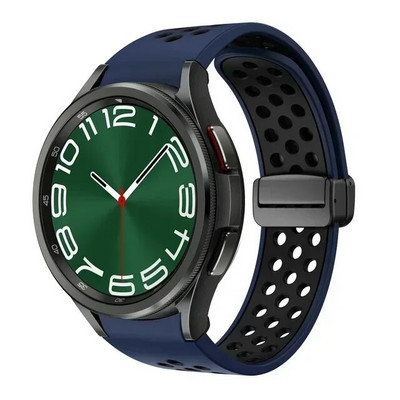 Μαγνητική ζώνη σιλικόνης για Samsung Galaxy Watch 6 Classic 43 47mm 4 42 46mm 5 Pro 45mm No Gaps Loop Strap for 4/5/6 40 44mm