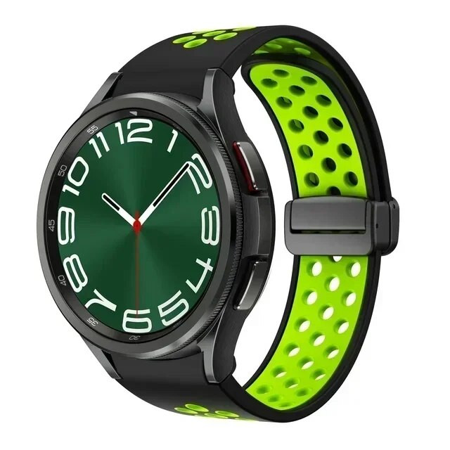 Μαγνητική ζώνη σιλικόνης για Samsung Galaxy Watch 6 Classic 43 47mm 4 42 46mm 5 Pro 45mm No Gaps Loop Strap for 4/5/6 40 44mm