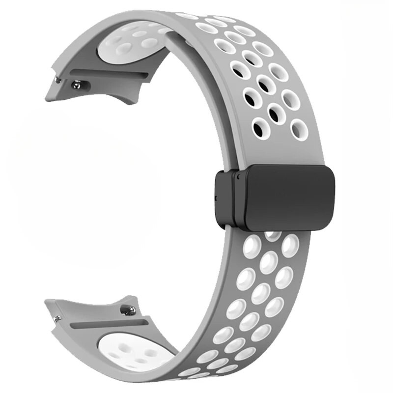 Μαγνητική ζώνη σιλικόνης για Samsung Galaxy Watch 6 Classic 43 47mm 4 42 46mm 5 Pro 45mm No Gaps Loop Strap for 4/5/6 40 44mm