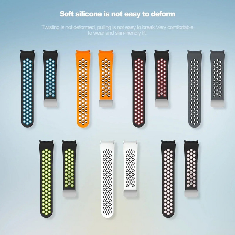 Μαγνητική ζώνη σιλικόνης για Samsung Galaxy Watch 6 Classic 43 47mm 4 42 46mm 5 Pro 45mm No Gaps Loop Strap for 4/5/6 40 44mm