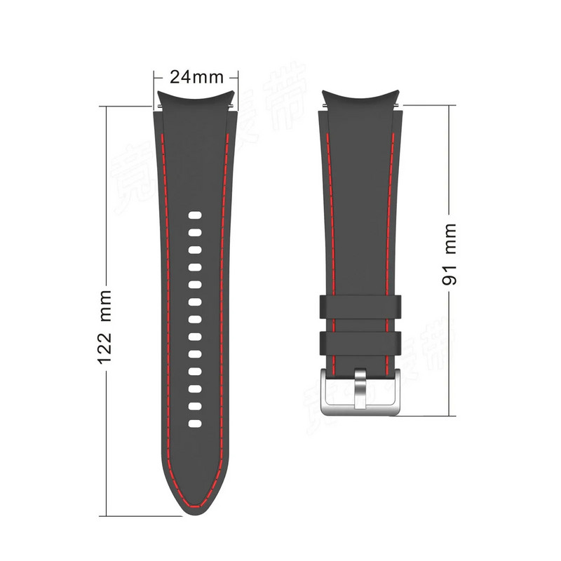 Ζάντα ρολογιού σιλικόνης για Samsung Watch 4 5 6 Strap 40mm 44mm Watch 6 4 Classic 42mm 46mm Bracelet For Galaxy Watch 5 Pro 45mm Band
