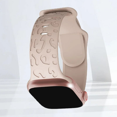 Graveeritud rihm Apple Watchile Ultra Band ultra 49mm 8 7 44mm 45mm 41mm 40mm 42mm Leopard silikoonkäevõru iwatch se 3 6 5 38mm